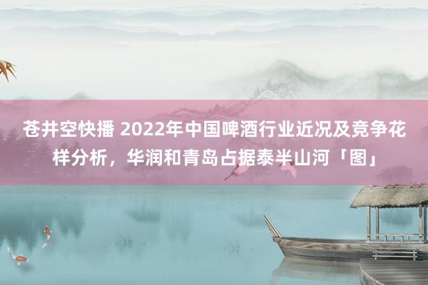 苍井空快播 2022年中国啤酒行业近况及竞争花样分析，华润和青岛占据泰半山河「图」