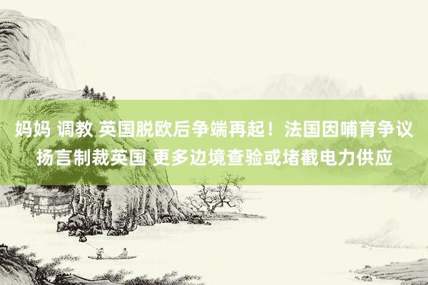 妈妈 调教 英国脱欧后争端再起！法国因哺育争议扬言制裁英国 更多边境查验或堵截电力供应