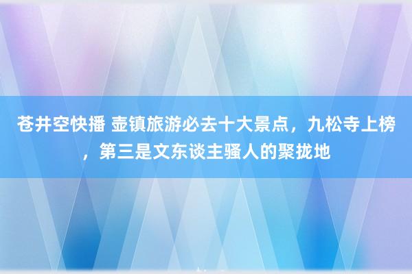 苍井空快播 壶镇旅游必去十大景点，九松寺上榜，第三是文东谈主骚人的聚拢地