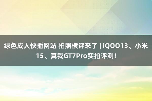 绿色成人快播网站 拍照横评来了 | iQOO13、小米15、真我GT7Pro实拍评测！