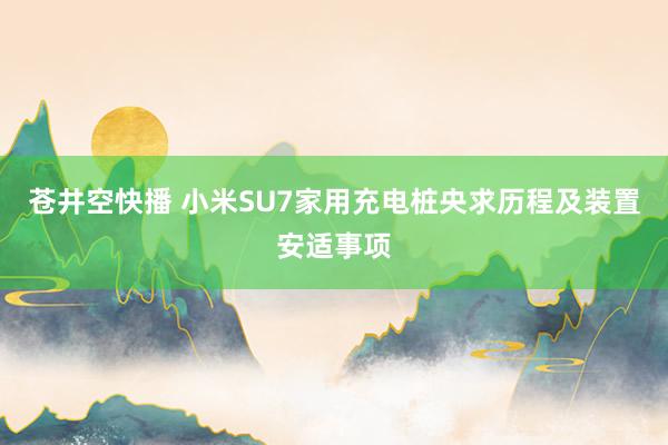 苍井空快播 小米SU7家用充电桩央求历程及装置安适事项