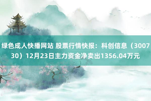 绿色成人快播网站 股票行情快报：科创信息（300730）12月23日主力资金净卖出1356.04万元