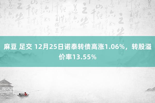 麻豆 足交 12月25日诺泰转债高涨1.06%，转股溢价率13.55%