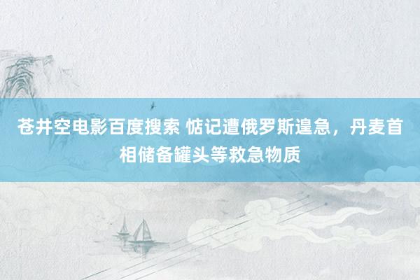 苍井空电影百度搜索 惦记遭俄罗斯遑急，丹麦首相储备罐头等救急物质