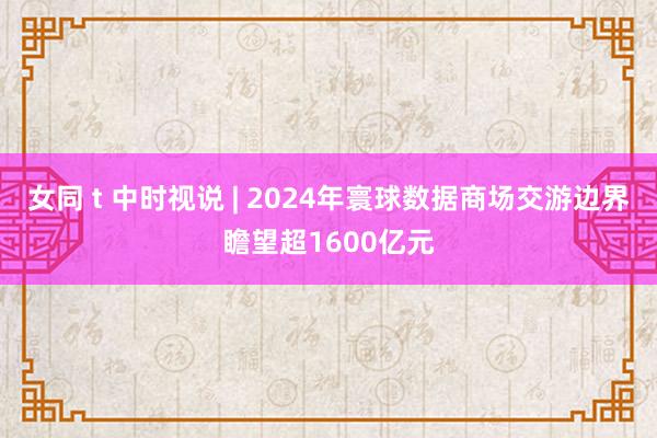 女同 t 中时视说 | 2024年寰球数据商场交游边界瞻望超1600亿元