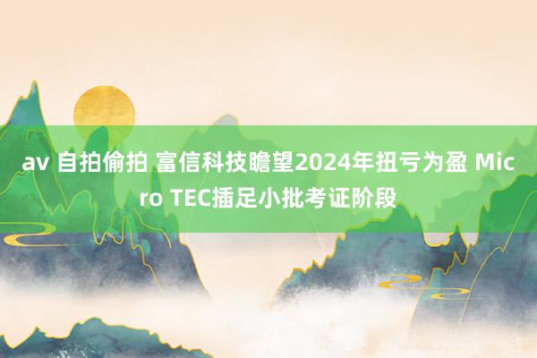 av 自拍偷拍 富信科技瞻望2024年扭亏为盈 Micro TEC插足小批考证阶段