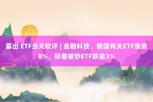 露出 ETF当天收评 | 金融科技、德国有关ETF涨逾8%，标普破钞ETF跌逾3%