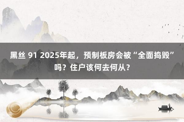 黑丝 91 2025年起，预制板房会被“全面捣毁”吗？住户该何去何从？